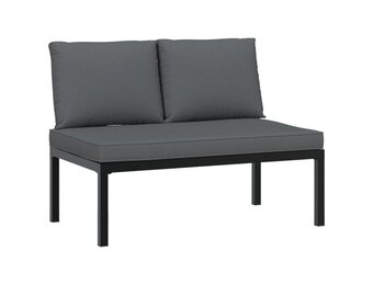 VidaXL Tuinbank Aluminium Zwart 37% Korting