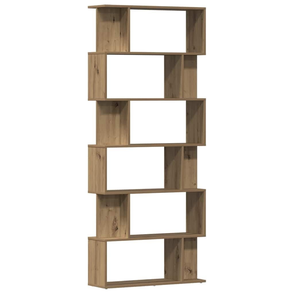 vidaXL Boekenkast 80x24x192 cm bewerkt hout artisanaal eikenkleur