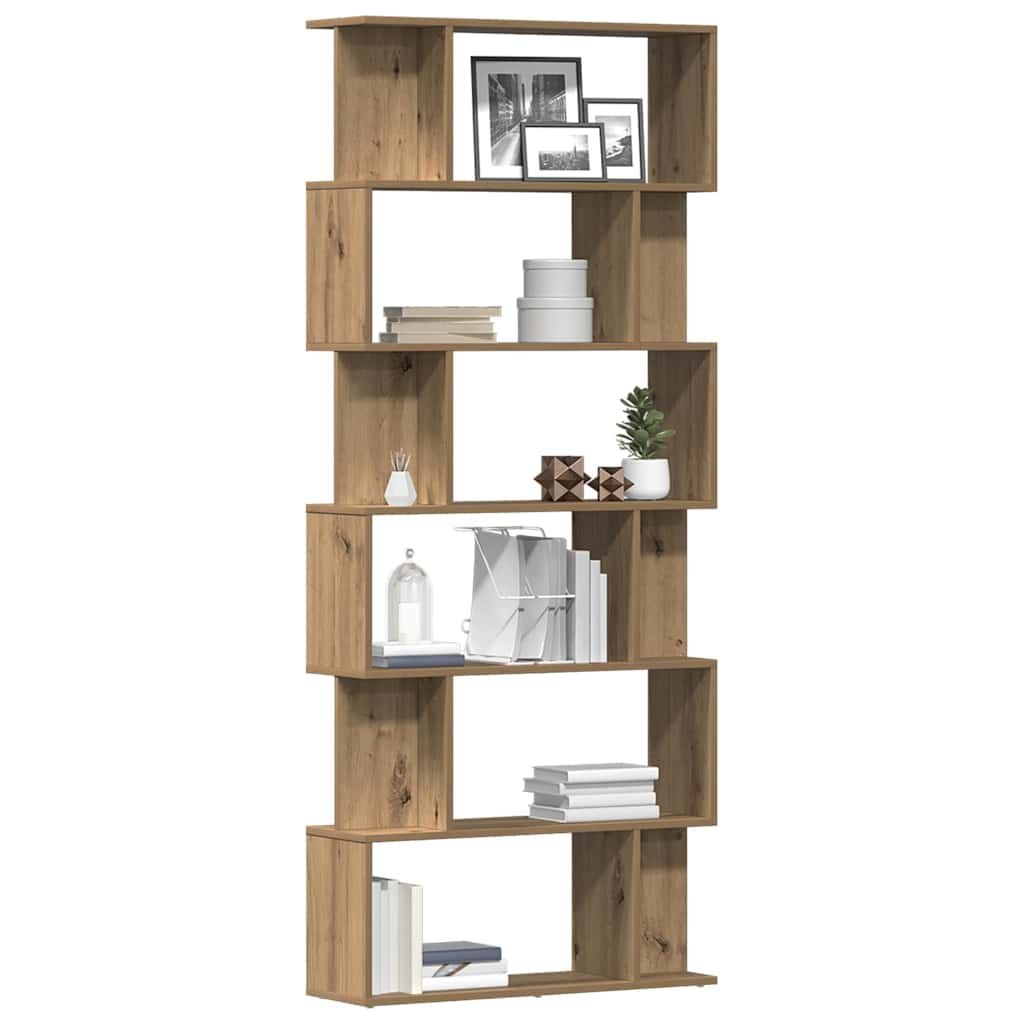 vidaXL Boekenkast 80x24x192 cm bewerkt hout artisanaal eikenkleur