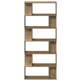 vidaXL Boekenkast 80x24x192 cm bewerkt hout artisanaal eikenkleur