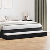 vidaXL Bedlades Zwart Eiken - 55% Korting