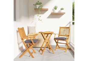 vidaXL Opvouwbare stoel met kussen (2 stuks) - 55% Korting!