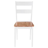 vidaXL Eetkamerstoelen 2 st. Massief Rubberwood Wit - 60% Korting