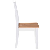 vidaXL Eetkamerstoelen 2 st. Massief Rubberwood Wit - 60% Korting