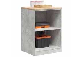 vidaXL Garagekast Massief Grenenhout - 60x51x85 cm - Betongrijs - Nu met 35% Korting!