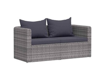 VidaXL Tuinhoekbanken 2 st poly rattan grijs - 37% Korting!