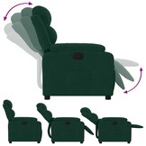 vidaXL Fauteuil Verstelbaar Fluweel Donkergroen - 35% Korting