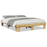 vidaXL Bedframe 140x200 cm Massief Eikenhout - 30% Korting!