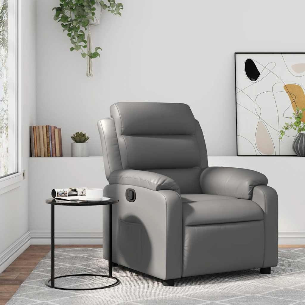 vidaXL Fauteuil Kunstleer Grijs - 35% Korting!
