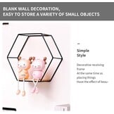 Set van 3 Zwarte Hexagon Wandrekken - 30% Korting!