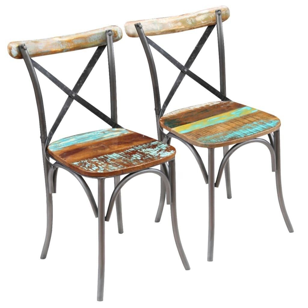 vidaXL Eetkamerstoelen 2x Massief Gerecycled Hout - 35% Korting