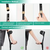 Krukken voor volwassenen, verstelbaar, rood - 30% korting