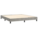 vidaXL Bedframe Lichtgrijs Fluweel 180x200 cm - 55% Korting!