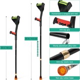 Krukken voor volwassenen, verstelbaar, rood - 30% korting