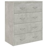 vidaXL Dressoir 4 Lades - Betongrijs - Nu 30% Korting!