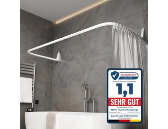 Erica U-Vorm Douchestang (70x165x70cm) - Wit - 30% Korting