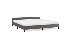 vidaXL Bedframe met Hoofdeinde - 160x200cm Grijs - 37% Korting!