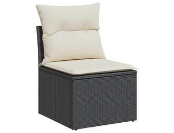 vidaXL Tuinbank Poly Rattan - Zwart (42% Korting)