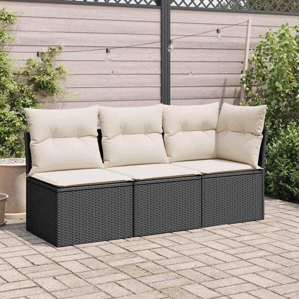 vidaXL Tuinbank Poly Rattan - Zwart (42% Korting)