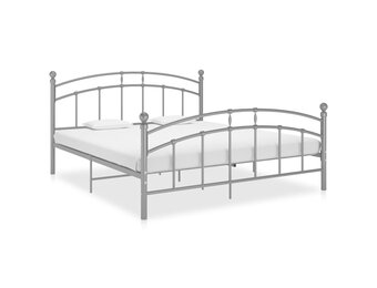 vidaXL Bedframe Metaal Grijs 140x200 cm - Nu met 55% Korting!