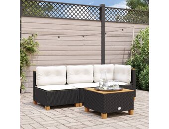 vidaXL Tuinbank Poly Rattan Zwart - 37% Korting