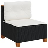 vidaXL Tuinbank Poly Rattan Zwart - 37% Korting