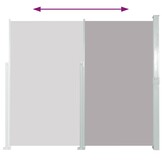 vidaXL Uittrekbaar Windscherm 140x300cm Grijs - 53% Korting!