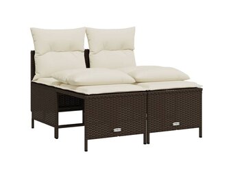 vidaXL Loungeset Poly Rattan Bruin - 37% Korting