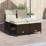 vidaXL Loungeset Poly Rattan Bruin - 37% Korting