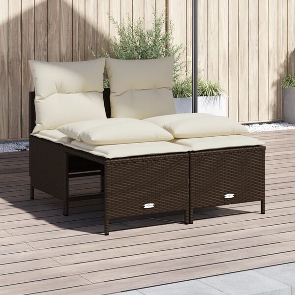 vidaXL Loungeset Poly Rattan Bruin - 37% Korting