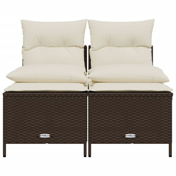 vidaXL Loungeset Poly Rattan Bruin - 37% Korting
