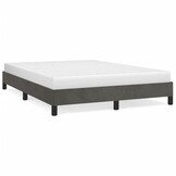 vidaXL Bedframe 140x200cm Donkergrijs Fluweel - 60% Korting