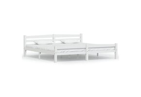 vidaXL Massief Grenen Bedframe Wit 200x200 cm - 60% Korting!