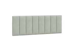 vidaXL Hoofdbordkussen 140 cm velvet lichtgrijs