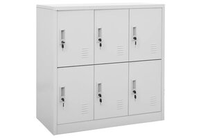vidaXL Lockerkast Staal 90x45x92,5 cm - Lichtgrijs | 64% Korting!