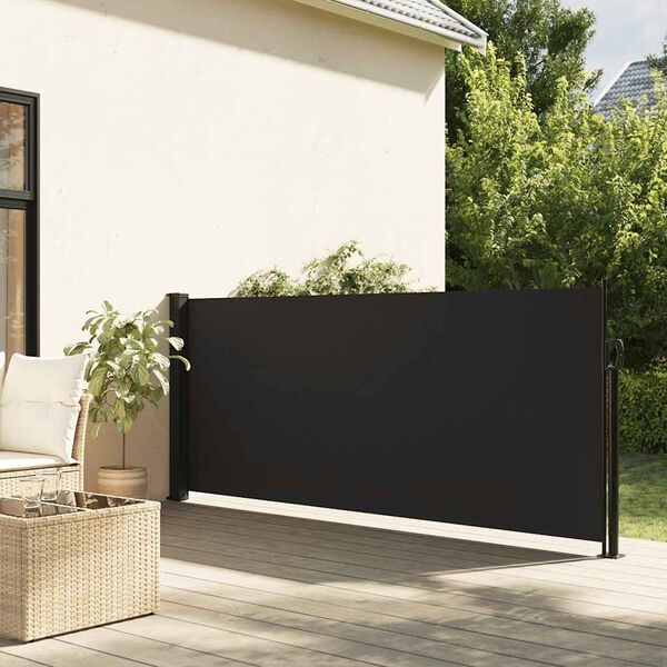 vidaXL Uittrekbaar Windscherm 117x300 cm Zwart - 60% Korting!