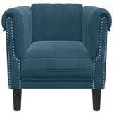 vidaXL Fauteuil fluweel blauw