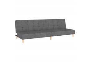 vidaXL Slaapbank 2-zits stof lichtgrijs