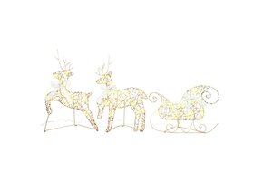 vidaXL LED Rendieren Set met 60 LED - Warmwit (41% Korting)