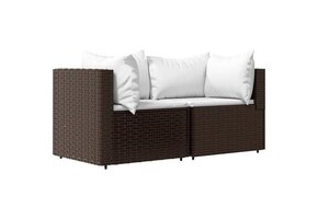 vidaXL Tuinhoekbank Poly Rattan Bruin - 42% Korting!