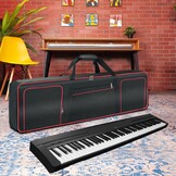 Ruibo 88 Key Keyboard Gigbag Case for Electric Piano with 10MM Cotton Padded, Waterproof 600D Oxford Gig Bag 137.2 x 33 x 17cm, Red, classic