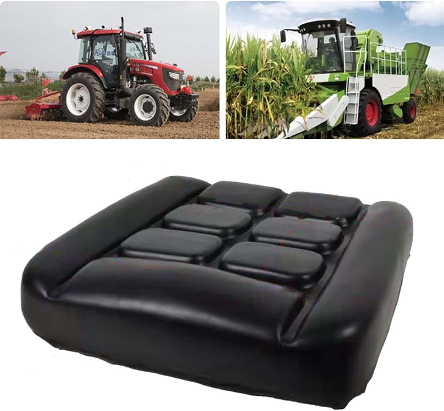 perfk Tractorstoel, PU-leer, universele vorkheftruck stoel, zacht, ademend, concaaf, convex