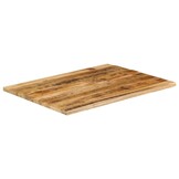 vidaXL Tafelblad met natuurlijke rand 100x80x2,5 cm massief mangohout