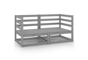 vidaXL Tuinbank 2-zits Grenenhout Grijs - 30% Korting!