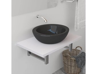 vidaXL Badkamermeubel 60x40x16,3 cm wit