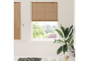 VidaXL Bamboe Rolgordijn - Licht Bruin - 42% Korting