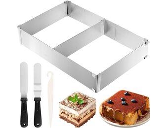 Verstelbaar RVS Bakframe - Rechthoekig - 60% Korting