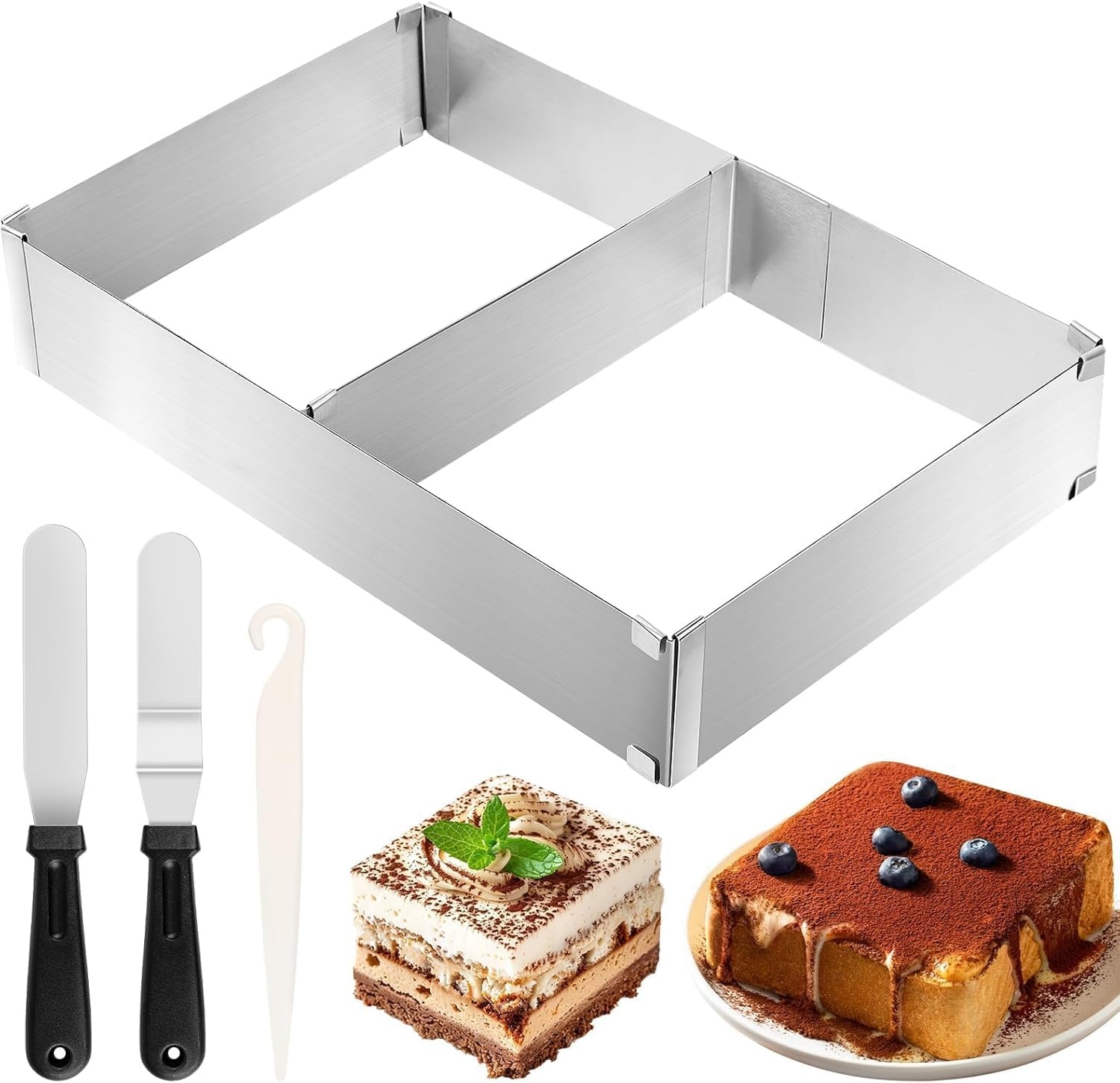 Verstelbaar RVS Bakframe - Rechthoekig - 60% Korting