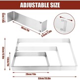 Verstelbaar RVS Bakframe - Rechthoekig - 60% Korting