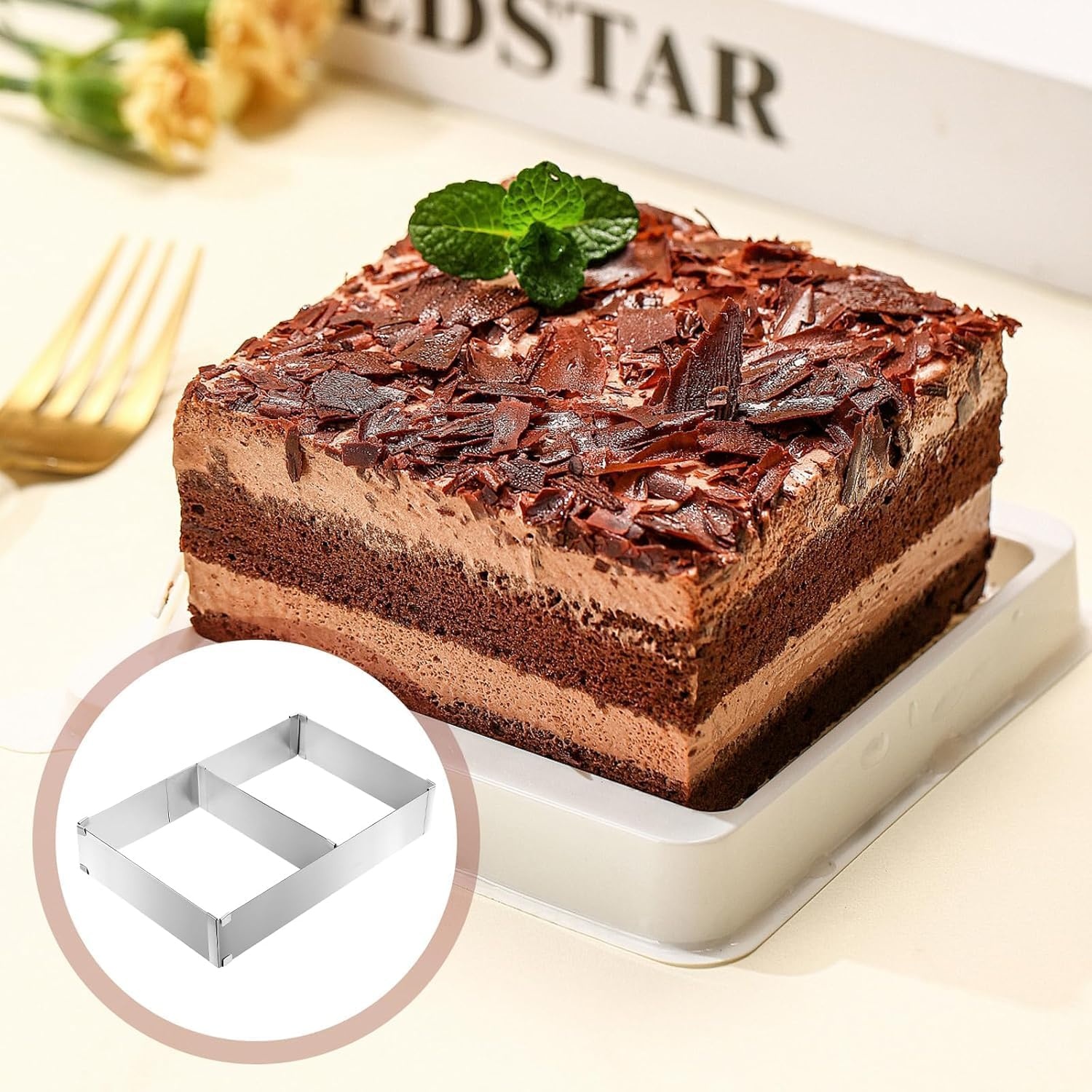 Verstelbaar RVS Bakframe - Rechthoekig - 60% Korting